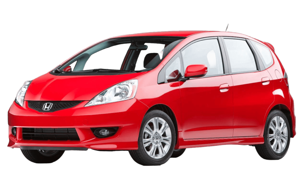 Car Honda Fit Hybrid in Red Color